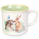 Фарфоровая чашка Влюбленные Кролики 300 мл