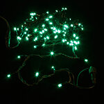 Гирлянда светодиодная уличная Super Rubber 120 зеленых LED ламп 12 м, черный КАУЧУК, соединяемая, IP44