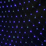 Гирлянда сетка Super Rubber 1.9*1.6 м, 320 синих LED, мерцание, черный каучук, соединяемая