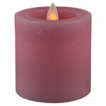 Светодиодная свеча с имитацией пламени Arevallo 7.5 см, розовая, батарейка