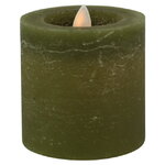 Светодиодная свеча с имитацией пламени Arevallo 7.5 см, оливковая, батарейка