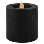 Светодиодная свеча с имитацией пламени Arevallo 7.5 см, антрацитовая, батарейка