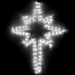 Светодиодная Звезда Рождественская 52 см, 90 холодных белых LED ламп, соединяемая, IP44