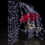 Светодиодный занавес 2*2 м, 400 холодных белых LED ламп, белый ПВХ, соединяемый, IP65