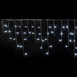 Светодиодная бахрома 3*0.5 м, 112 холодных белых LED ламп, прозрачный СИЛИКОН+ПВХ, соединяемая, IP54