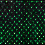 Гирлянда Сетка 2*1.5 м, 192 зеленых LED ламп, прозрачный ПВХ, соединяемая, контроллер, IP54
