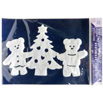 Многоразовые новогодние наклейки Дружные медвежата у ёлки