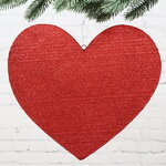 Игрушка для уличной елки Сердце 30 см красное, пеноплекс