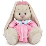 Мягкая игрушка Зайка Ми в платье и розовой диадеме 23 см