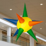 Надувная фигура Звезда 10 Лучей 2 м разноцветная подсветка