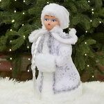 Фигура Снегурочка - Зимняя красавица в белой шубке 35 см