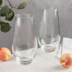 Стакан для воды Лиастольф 580 мл, 2 шт, стекло