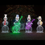 Светящиеся Снеговики-музыканты уличные 210 см, 4 шт