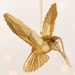 Елочная игрушка Колибри Shiny Gold 10 см, подвеска