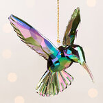 Елочная игрушка Колибри Crystal Green 10 см, подвеска