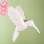 Елочная игрушка Белая Колибри 9 см