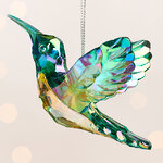 Елочная игрушка Колибри де Риволи 7 см, зеленая, подвеска