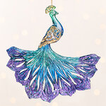 Елочная игрушка Грациозный Павлин 15 см зеленый, подвеска