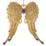 Елочная игрушка Golden Charm: Angel Wings 14 см золотая, подвеска