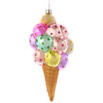 Стеклянная елочная игрушка Мороженое - Bubble Gum 16 см, подвеска