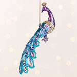 Елочная игрушка Павлин Патрис - Anima Pavone 9 см, подвеска