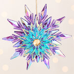 Елочная игрушка Снежинка Мариз - Anima Pavone 11 см, подвеска