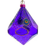 Стеклянная елочная игрушка Purple Metric - Anima Pavone 11 см, подвеска