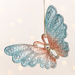 Елочная игрушка Бабочка Иви - Azure Wonders 10 см