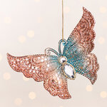Елочная игрушка Бабочка Шанти - Azure Wonders 11 см