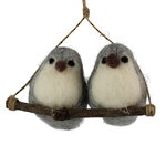 Елочная игрушка Птички на качелях 15 см, подвеска