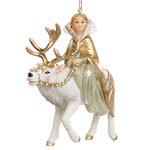 Елочная игрушка Королева Снежных Просторов на олене 10 см
