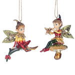 Набор елочных игрушек Эльфы Аэлиан и Тианна - Valley of Dreams 8 см, 2 шт