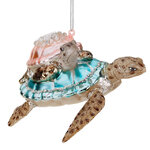 Стеклянная елочная игрушка Черепахи Тортильяно - Oceano Sconfinato 13 см