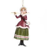 Елочная игрушка Леди Энджи с флейтой - Christmas Carol 11 см, подвеска