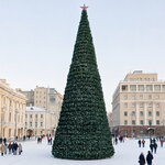 Уличная каркасная елка Уральская 29 м, ПВХ