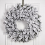 Венок Летиция заснеженный 60 см, ЛИТАЯ 100%