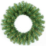 Венок Новогодний-8 зеленый, 35 см, ПВХ