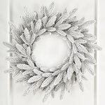 Венок Романовский заснеженный 65 см, ЛИТАЯ 100%