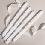 Высокие свечи 30 см Астерия белые, 4 шт