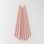 Высокие свечи Андреа Velvet 40 см, 10 шт, розовые пудровые