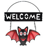 Декоративное украшение на дверь Летучая Мышь - Welcome Halloween 24 см