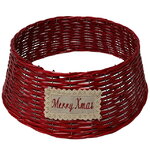 Плетеная корзина для елки Invernale Paesino 44*18 см красная