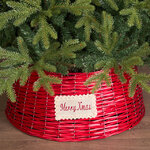 Плетеная корзина для елки Invernale Paesino 65*26 см красная