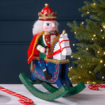 Декоративная фигурка Щелкунчик на Лошадке-Качалке 30 см