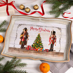 Декоративный поднос Nutcracker - Merry Christmas 43*32 см