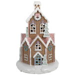 Новогодний домик с подсветкой Gingerbread Man Town: Biscotte Rose 32*21 см, на батарейках