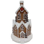 Новогодний домик с подсветкой Gingerbread Man Town: Biscotte Cioccolato 23*15 см, на батарейках