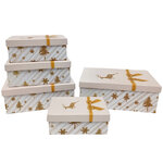 Набор подарочных коробок Abete Dorato - Quadrato 15-24 см, 5 шт