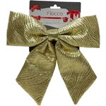 Бант на елку Ondulato Striscia 28*28 см золотой