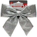 Бант на елку Ondulato Striscia 25*22 см серебряный